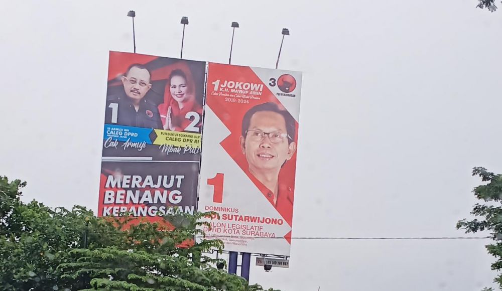 Baliho Armuji saat kampanye