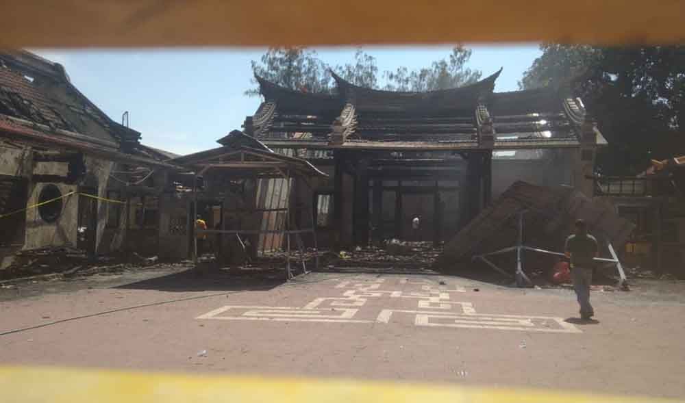 Kondisi Klenteng di Probolinggo habis terbakar