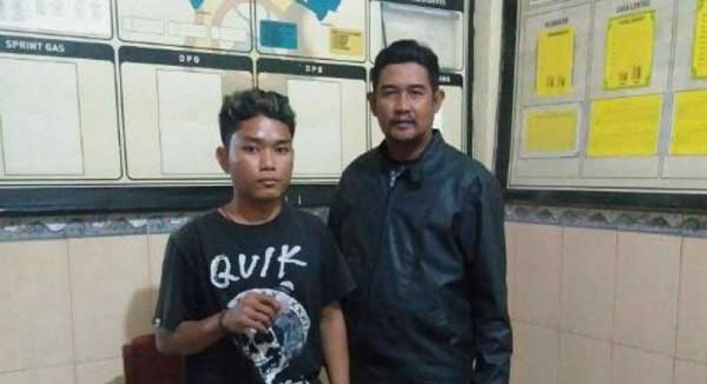 Tersangka diamankan di Polsek Pademawu