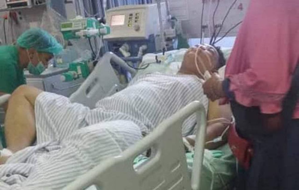 Deddy menjalani perawatan di ICU RSU dr Soetomo Surabaya