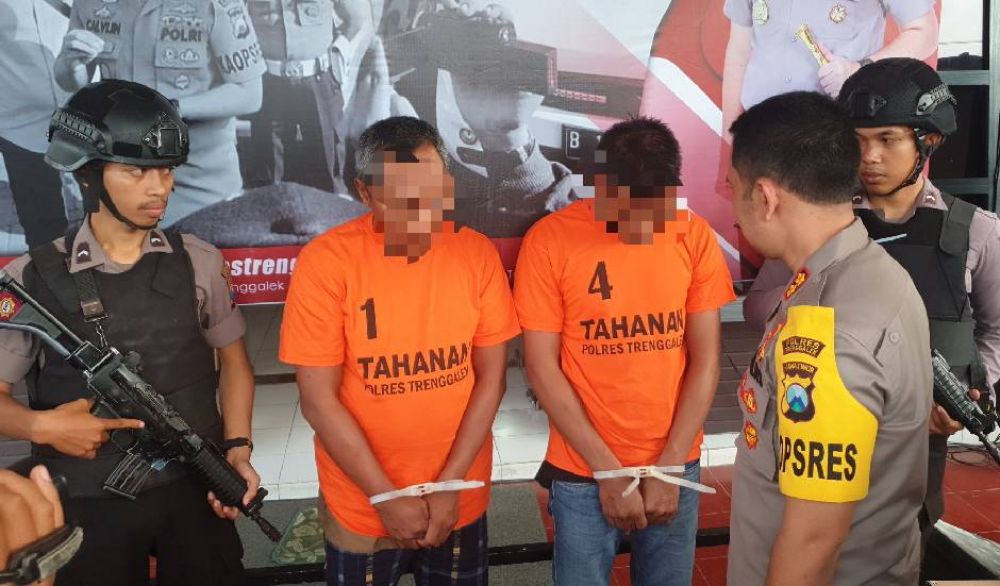 Dua pelaku penyelundupan benih lobster diamankan Polres Trenggalek