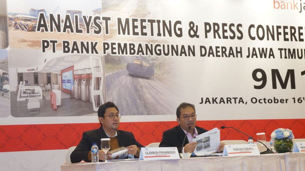Pemaparan kinerja keuangan triwulan III 2019 Bank Jatim di Jakarta