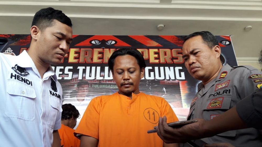 Tersangka ditangkap Satreskrim Polres Tulungagung