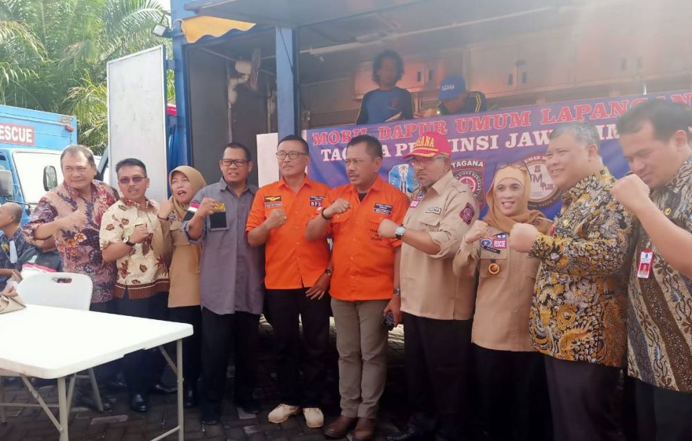 Tinjauan ke kantor BPBD Jatim