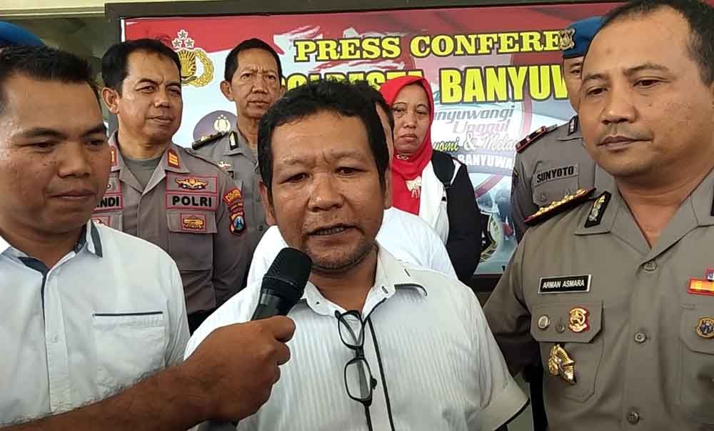 Ahmad Sodiq paman Rosidah di Polresta Banyuwangi