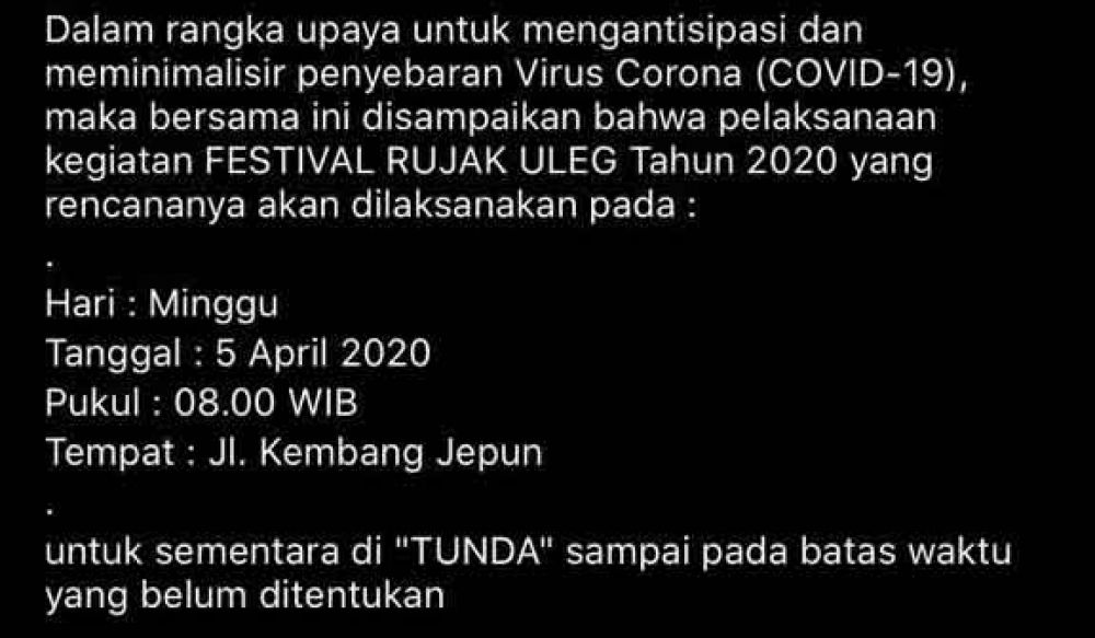Sederet Event Hari Jadi ke-727 Kota Surabaya Dikabarkan Ditunda