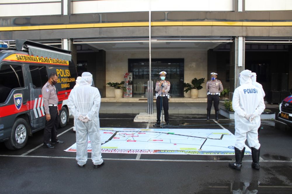 Pelaksanaan TFG Covid-19 Satlantas Polres Tulungagung