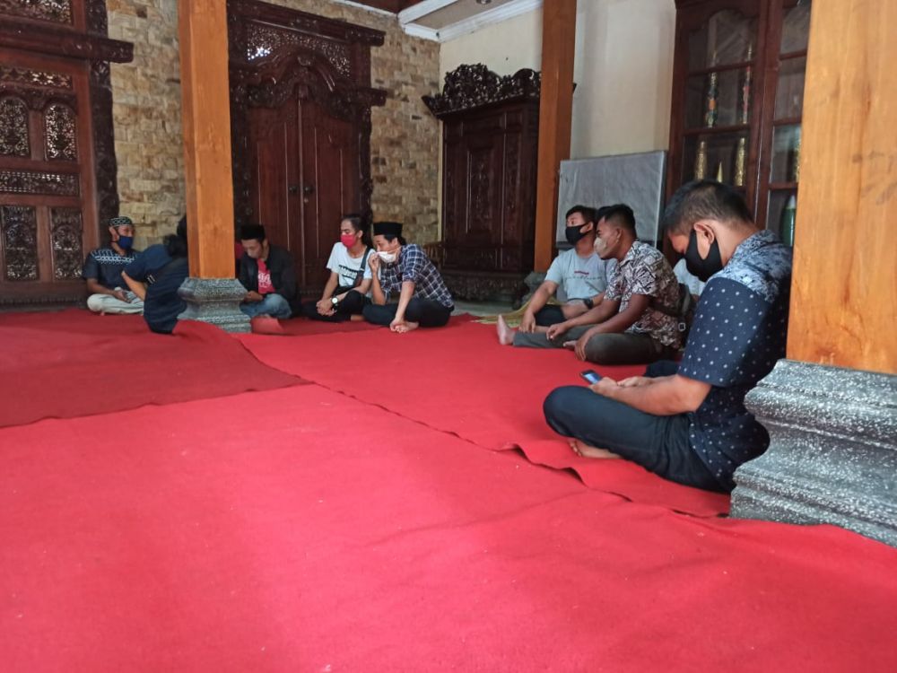 Suasana rumah duka Didi Kempot di Ngawi