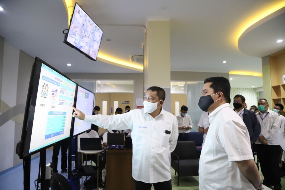 Menteri BUMN Erick Thohir meresmikan Laboratorium Biomolekuler PCR di RS PHC 