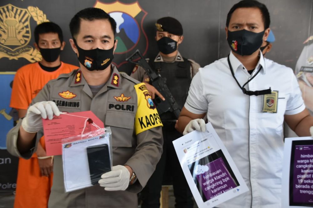 Bikin Hoaks Tentang Pasien Covid-19, Pria di Trenggalek Ditangkap