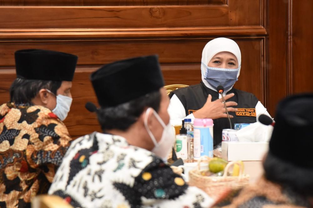 Khofifah Minta FKUB Jatim Ajak Warga Tegakkan Protokol Kesehatan