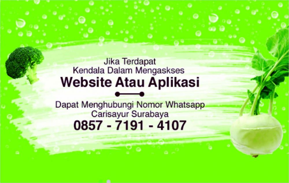 Pesanan carisayur.com kini bisa pesan melalui WhatsApp