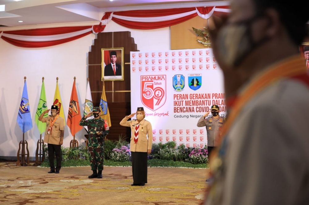 HUT ke-59 Pramuka di Grahadi