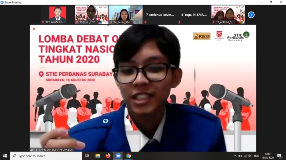 Lomba debat secara daring 