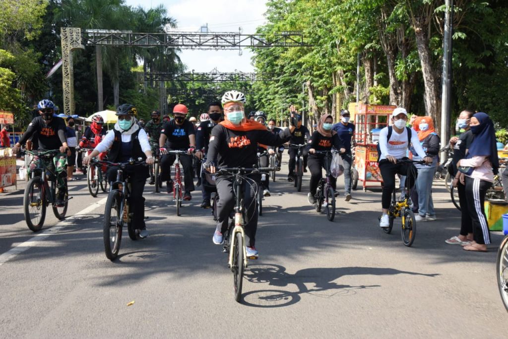 Gubernur Khofifah dan Forkopimda gowes di Bojonegoro