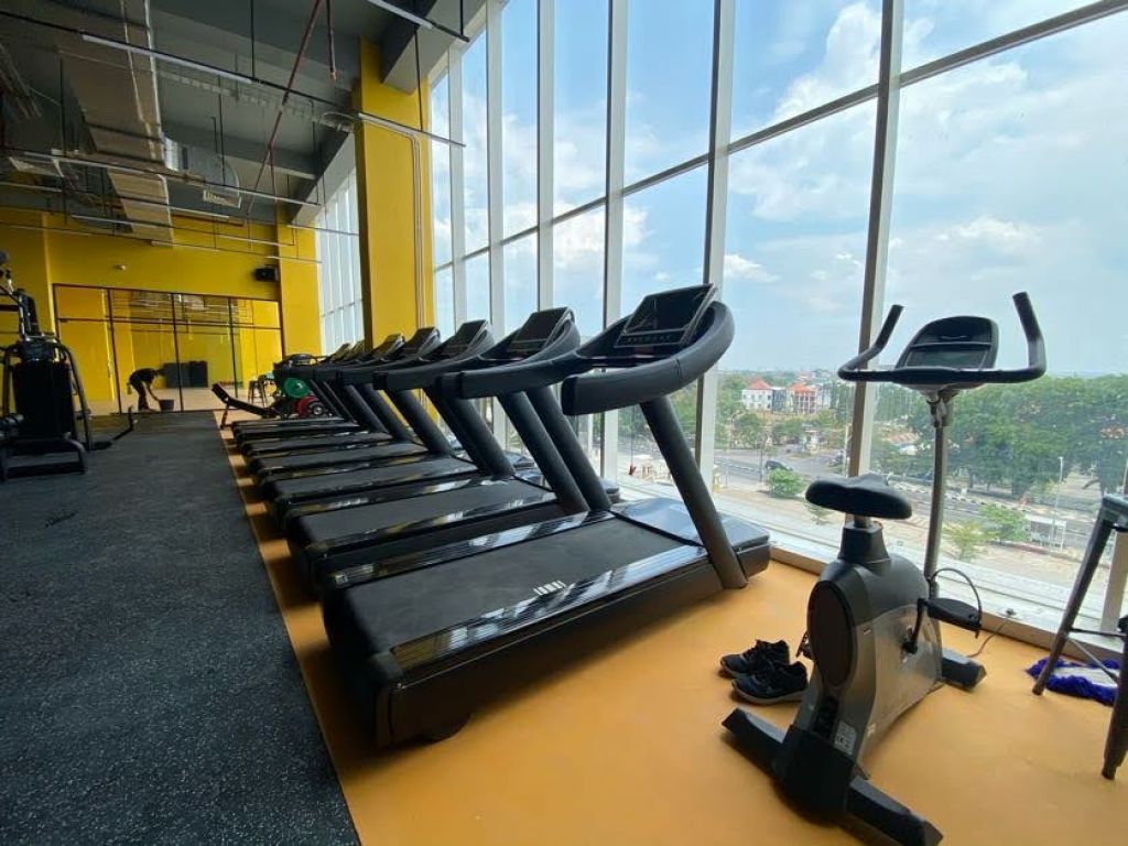 Suasana olahraga dengan pemandangan alam