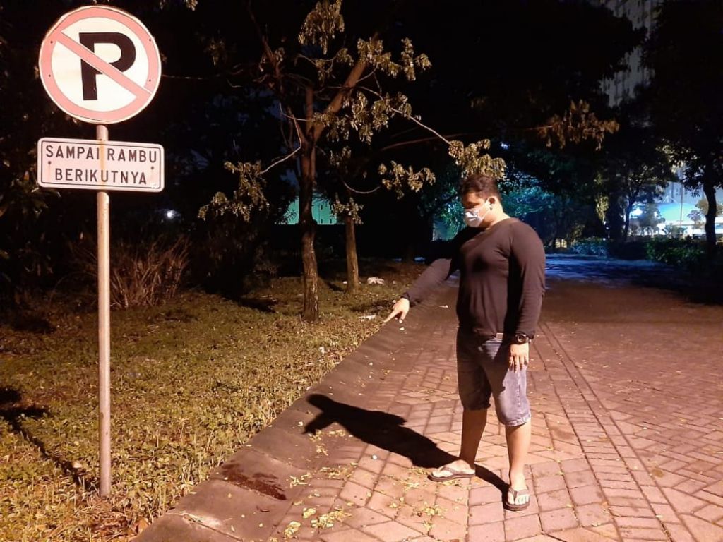 Lokasi pembacokan driver ojek online di Surabaya