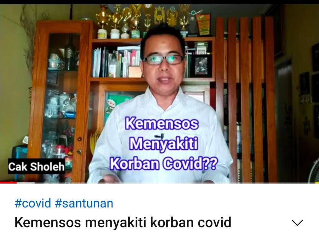 Tangkapan layar video Youtube Cak Sholeh