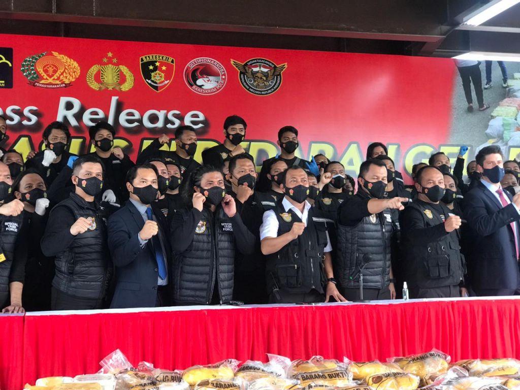 Polda Jatim Ikut Ambil Bagian Pengungkapan Sindikat Internasional 2,5 Ton Sabu