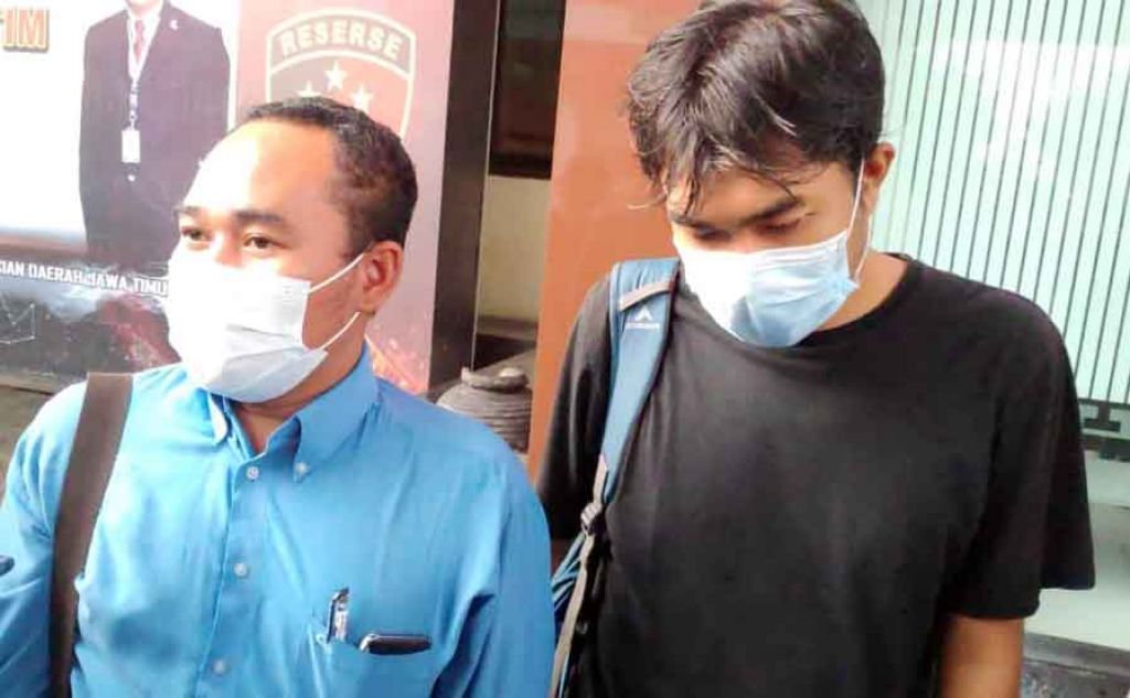 Kuasa hukum Fatkhul Khoir saat di Polda Jatim (foto dokumen)