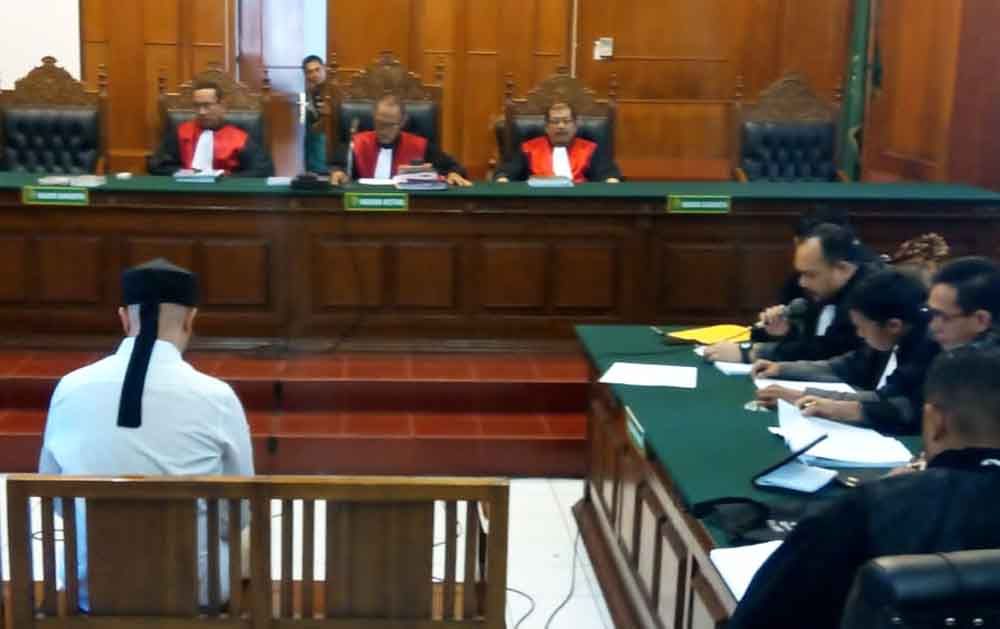Suasana sidang Ahmad Dhani di Pengadilan Negeri Surabaya, Selasa (7/5/2019)