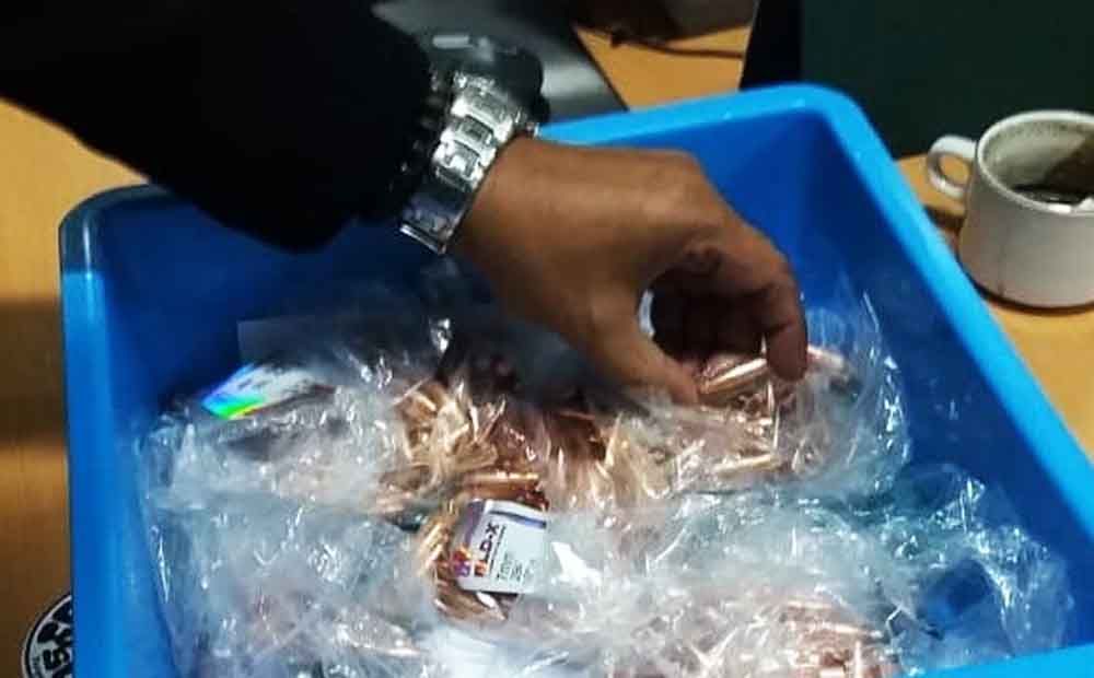 Barang bukti proyektil yang diamankan