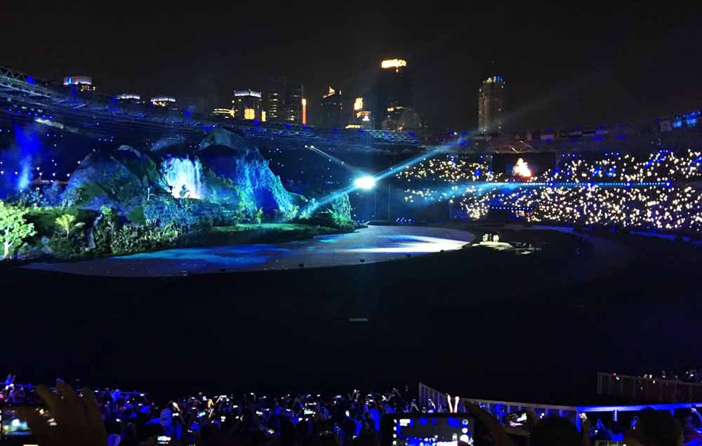 Suasana pembukaan Asian Games