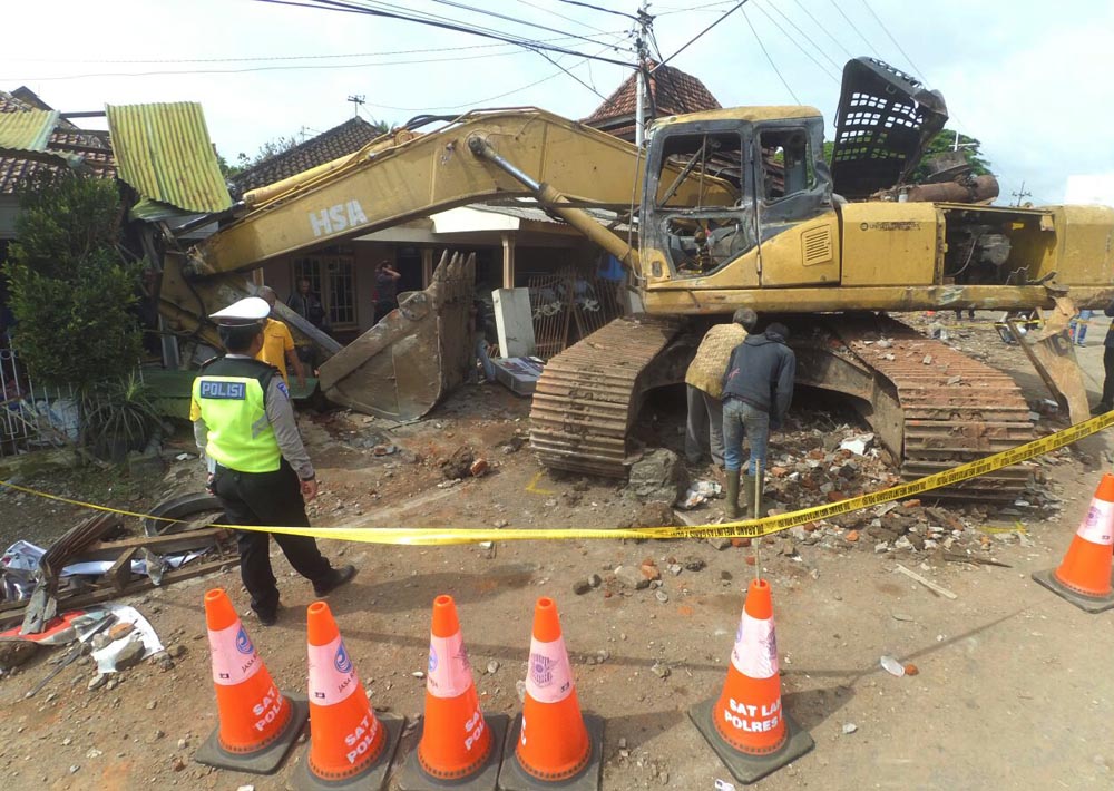 Lokasi kecelakaan di Kota Batu