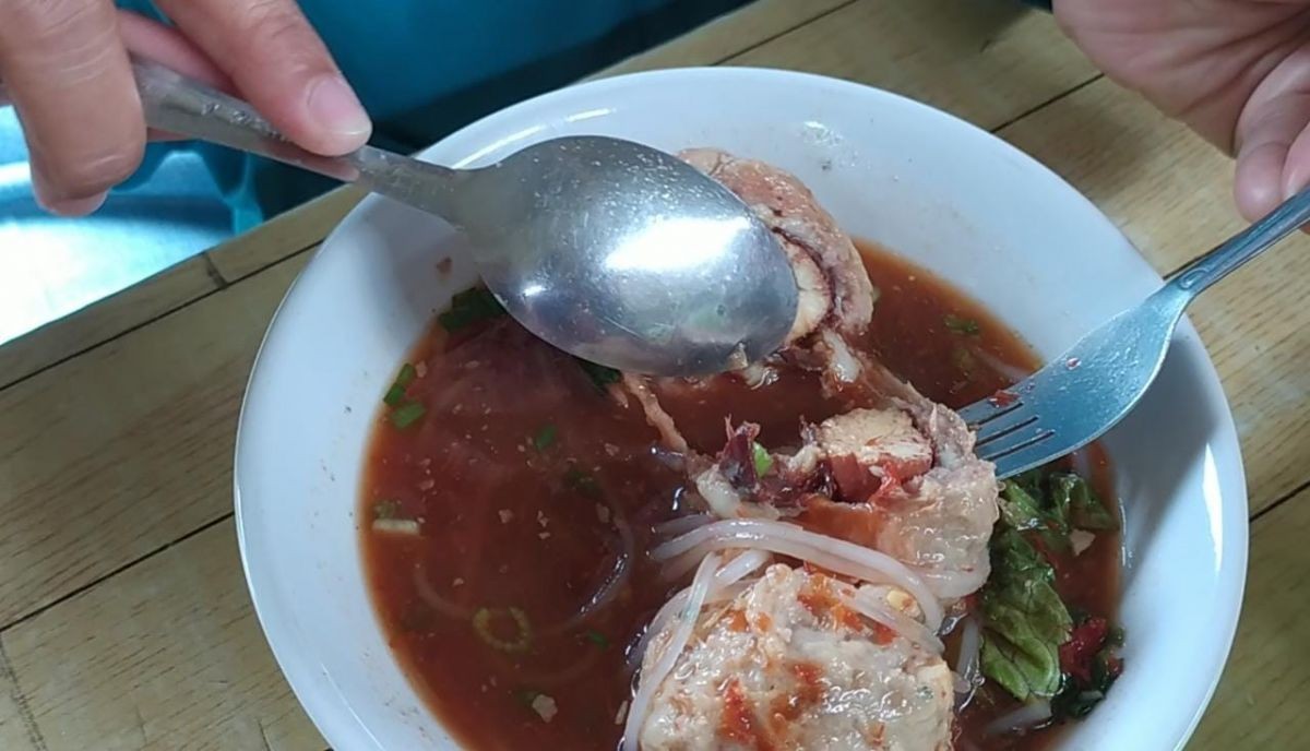 Bakso Durian. (Foto: Elok Aprianto/jatimnow.com)