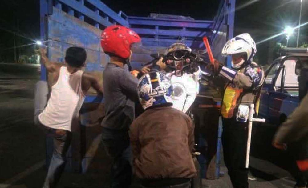 Ilustrasi motor balap liar disita polisi (Foto: Dok. jatimnow.com)