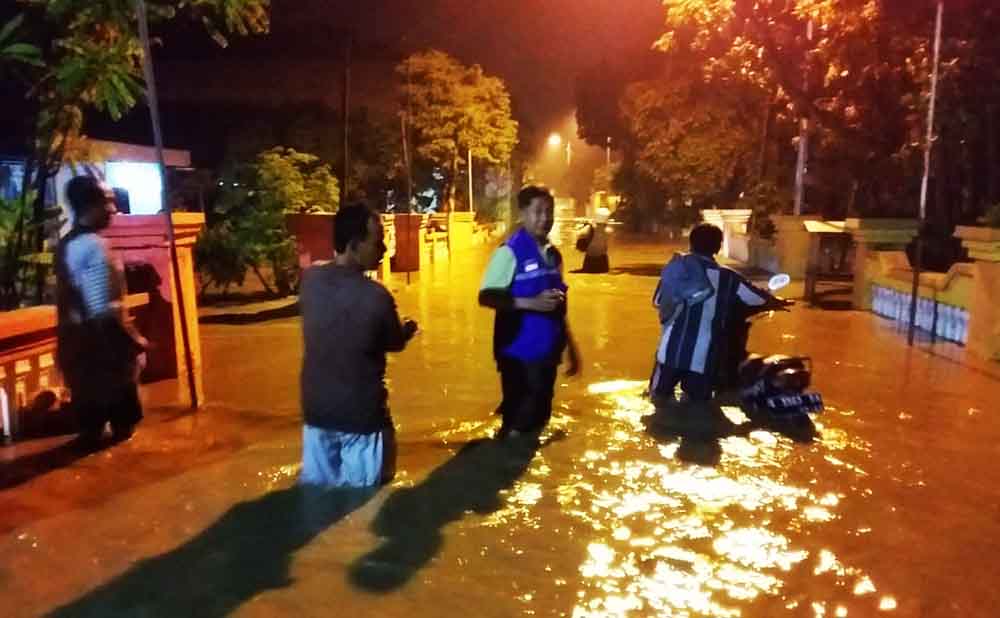 Banjir di salah satu desa di Mojokerto
