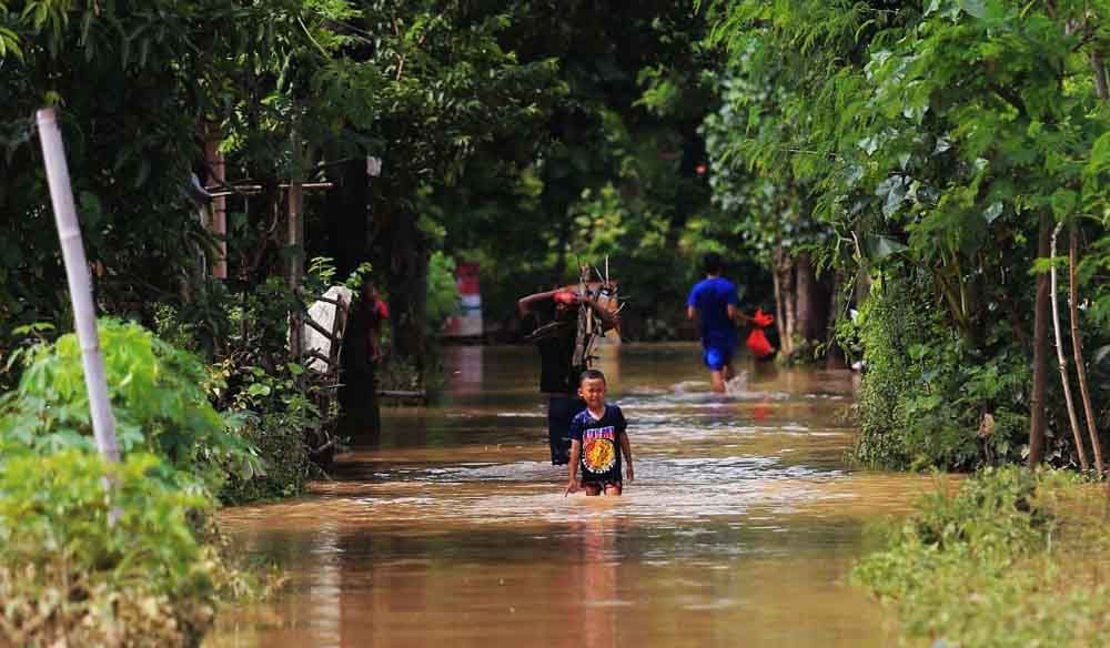 Banjir di salah satu desa di Ponorogo