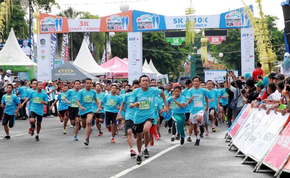 salah satu even lari marathon di Banyuwangi