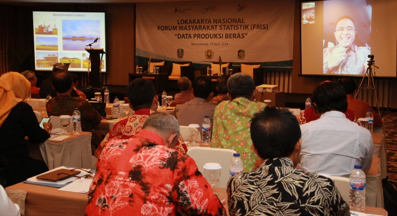 Pembukaan lokakarya Forum Masyarakat Statistik (FMS) di Banyuwangi.

