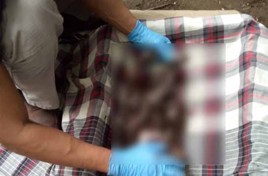 Mayat bayi laki-laki yang ditemukan warga Desa Keling, Kecamatan Kepung, Kabupaten Kediri