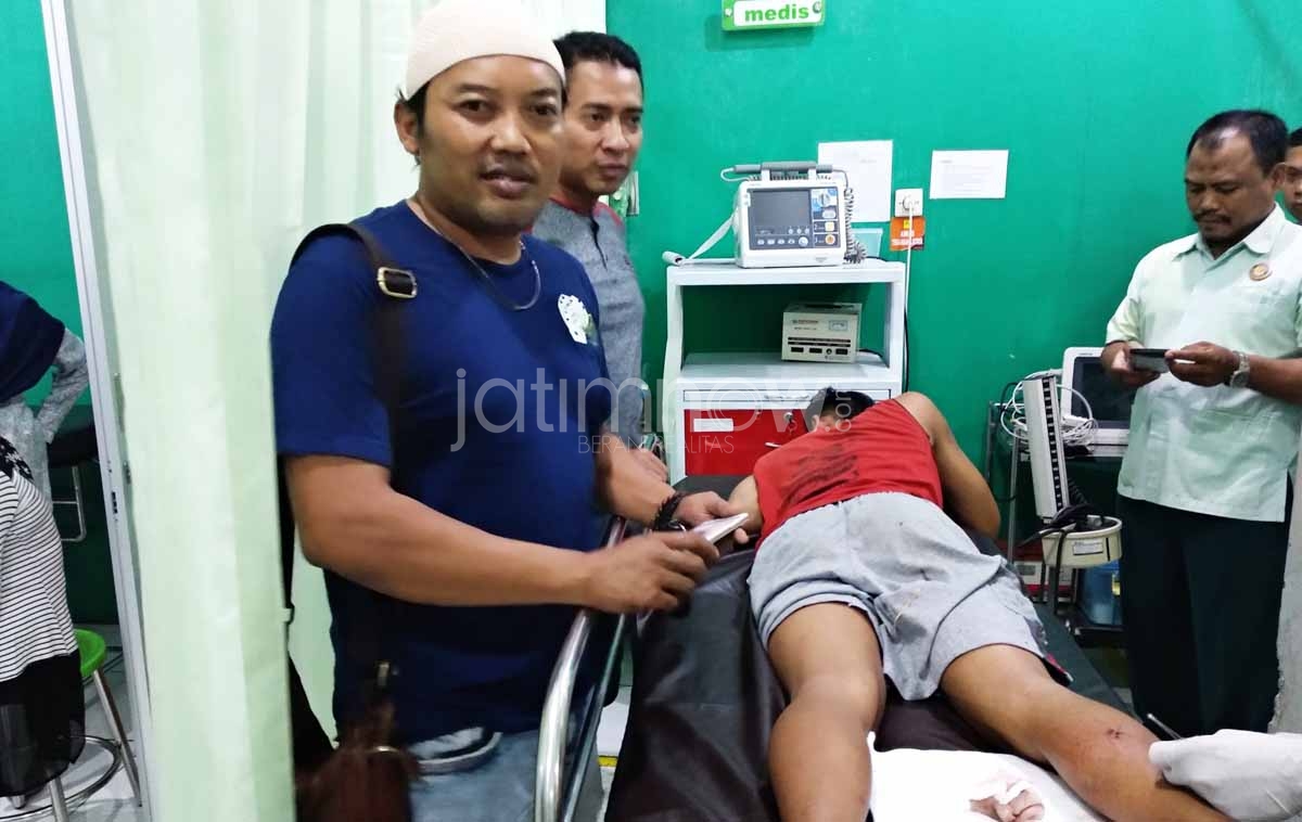Diki Yuda saat menjalani perawatan usai ditembak oleh petugas polisi