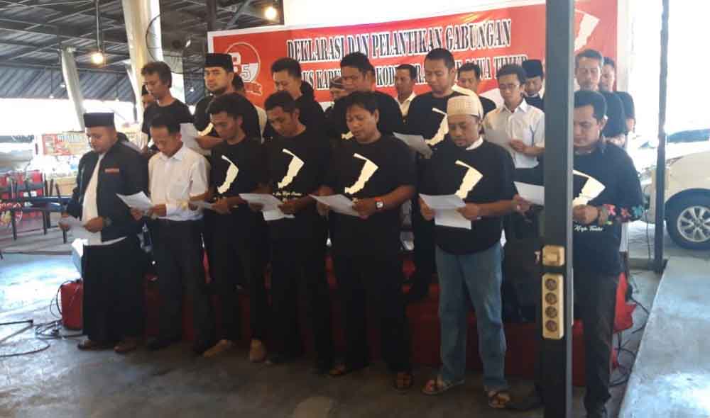  Deklarasi Dukung Pasangan Jokowi Ma'ruf Amin di Cafe Rolag, Minggu (30/9/2018).