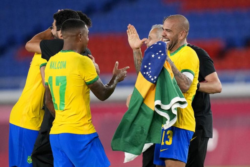 Brazil meraih emas sepak bola Olimpiade Tokyo usai mengalahkan Spanyol (Foto: AP Photo/Andre Penner via Republika)