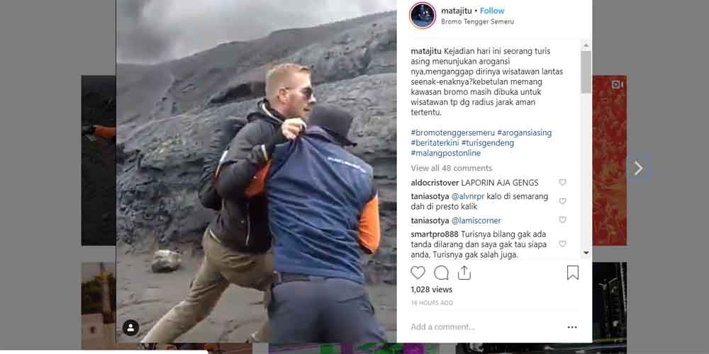 Paksa Mendaki Gunung Bromo, Dicegah, Turis Banting Petugas