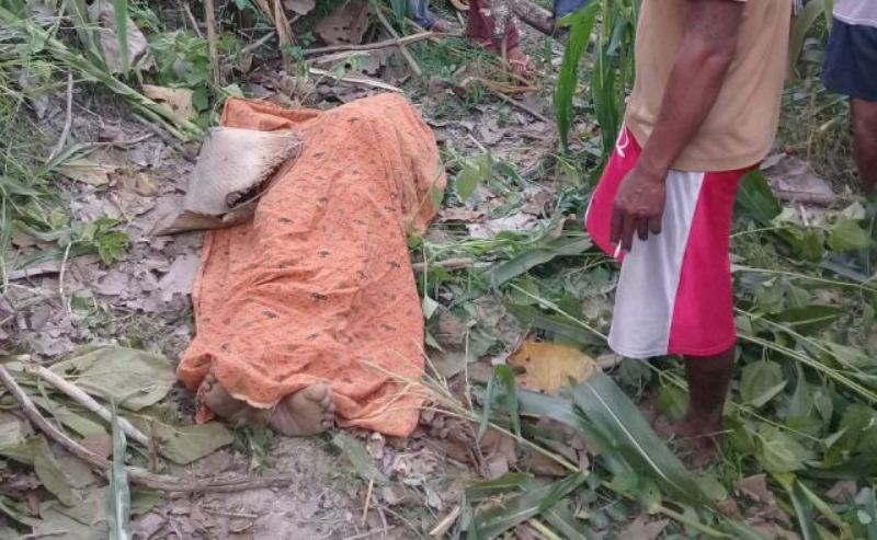 Jenazah Sidi saat ditemukan oleh warga