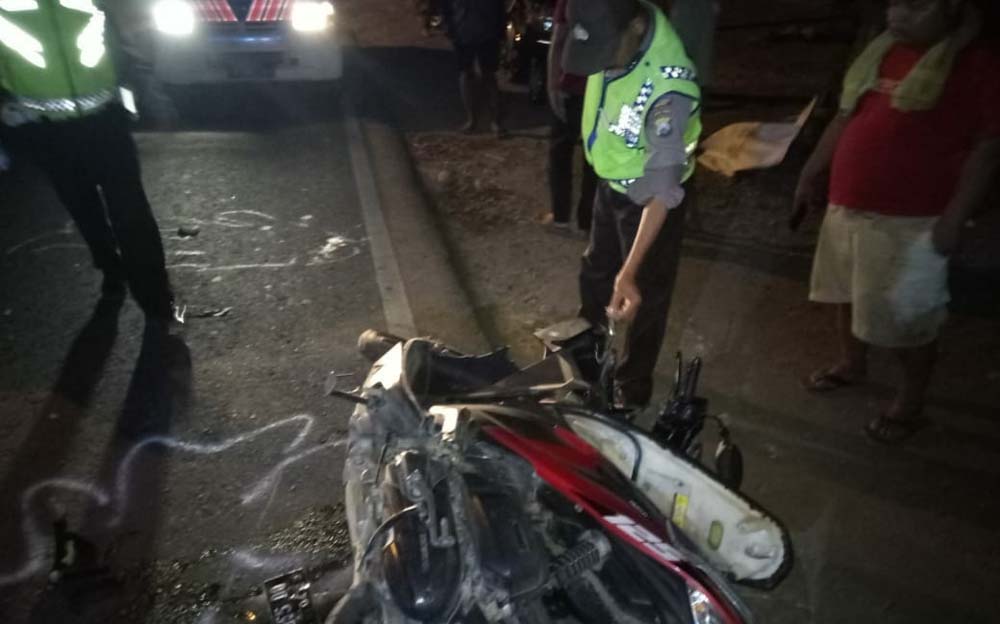 Barang bukti kecelakaan yang diamankan petugas (istimewa/unit Laka Sat Lantas Polres Ngawi)