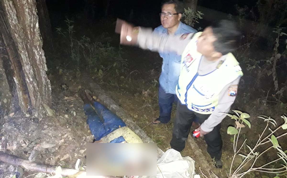 Jasad kakek Sojo saat ditemukan petugas