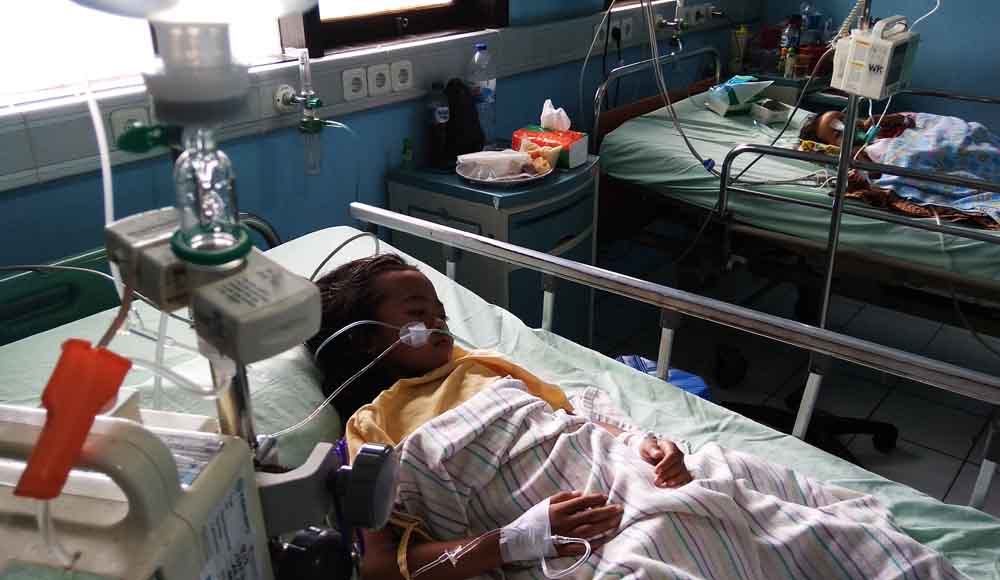 Salah satu pasien demam berdarah di Tulungagung