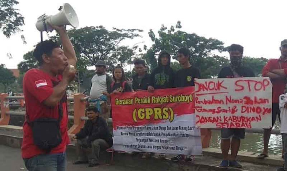 Demo GPRS menolak pergantian nama jalan