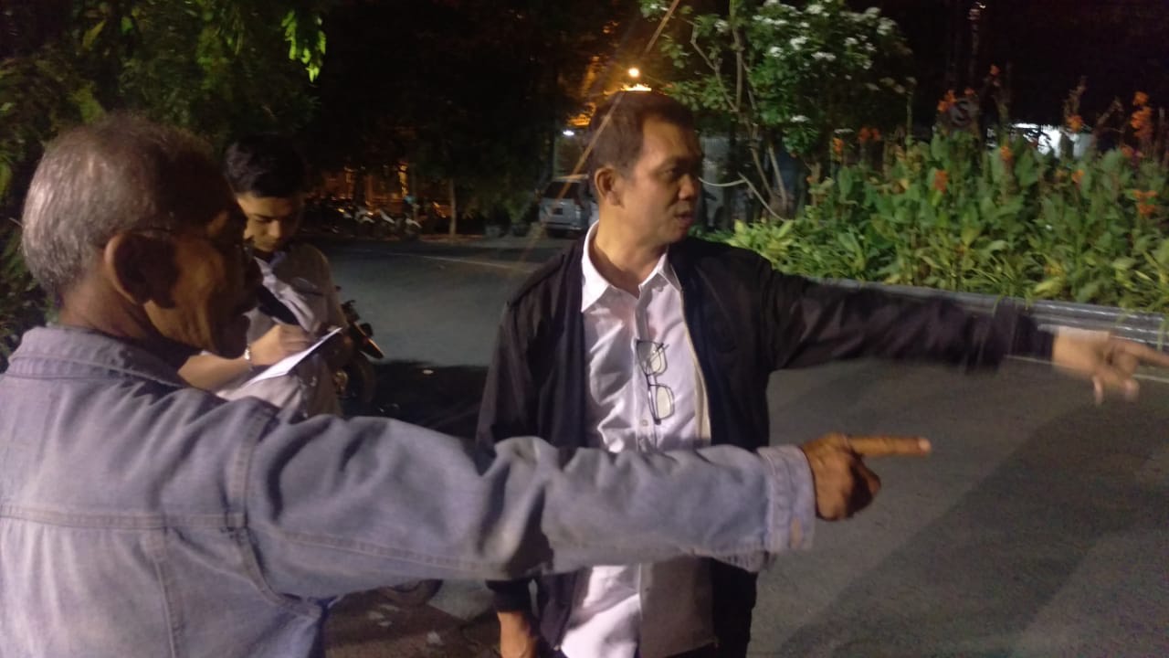 AKBP Sudamiran saat mengecek TKP pembacokan. 