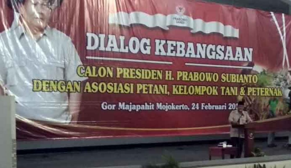 Dilaog Kebangsaan Prabowo Subianto di Mojokerto