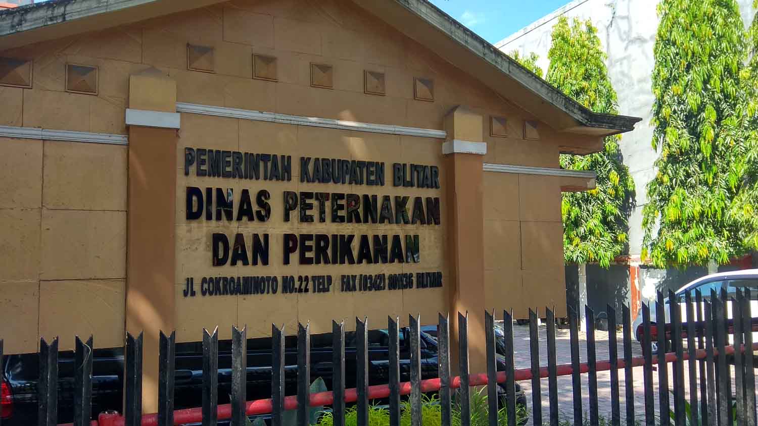 Kantor Dinas Peternakan dan Perikanan Kabupaten Blitar.