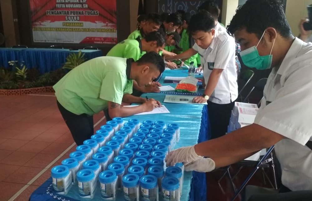 Tes Urine di Rutan, BNNK Trenggalek Dapati Urine Positif Narkoba
