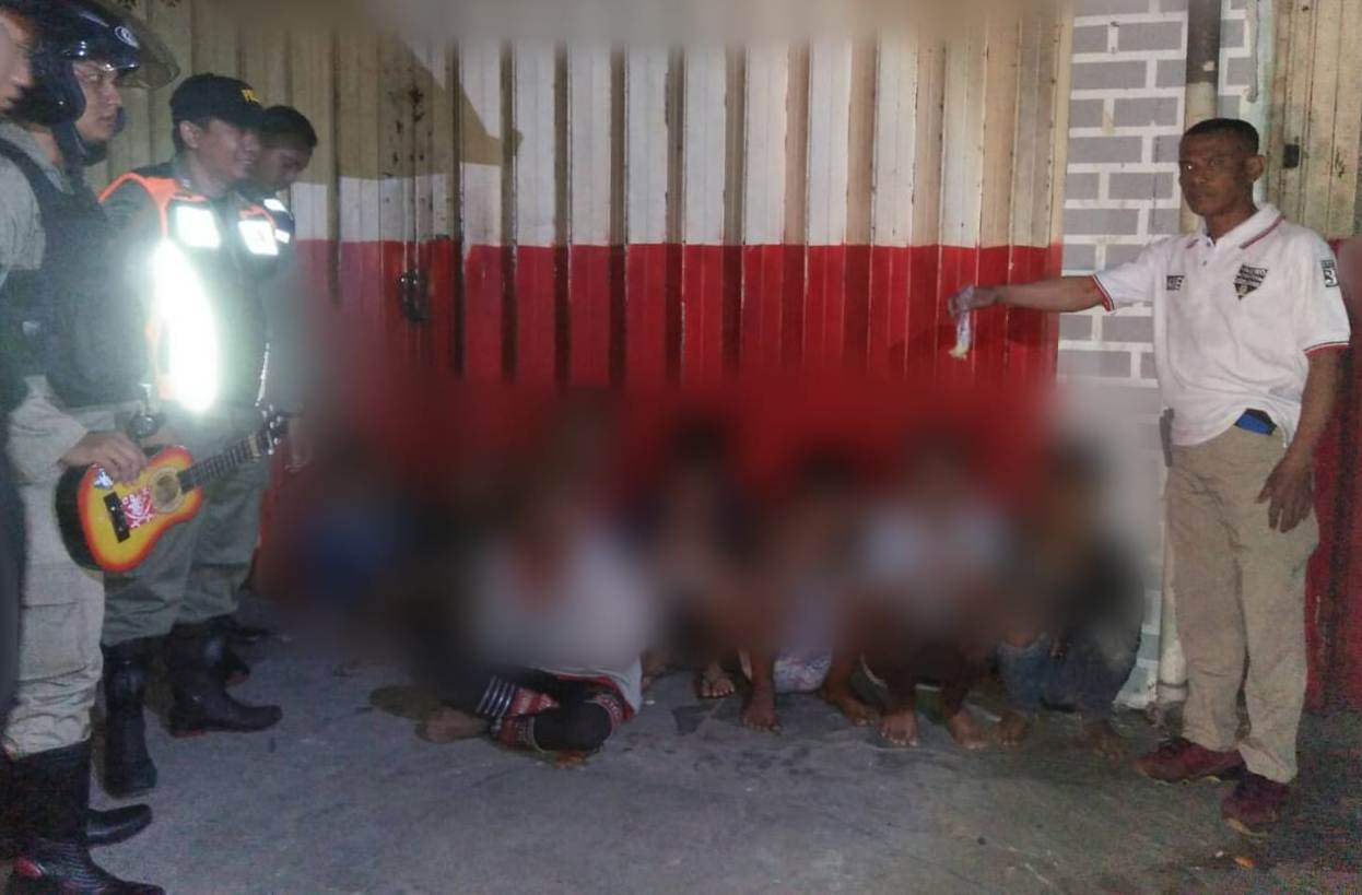 10 anak saat terciduk mabuk ngelem