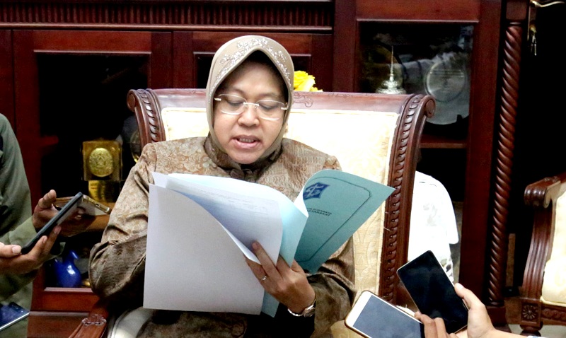 Wali Kota Risma di ruang kerjanya, Kamis (20/9/2018).